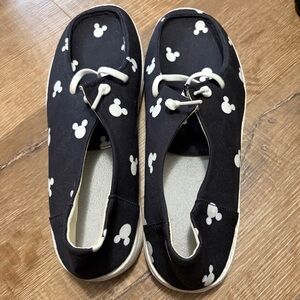 Black and White Mickey Mouse Shoes
